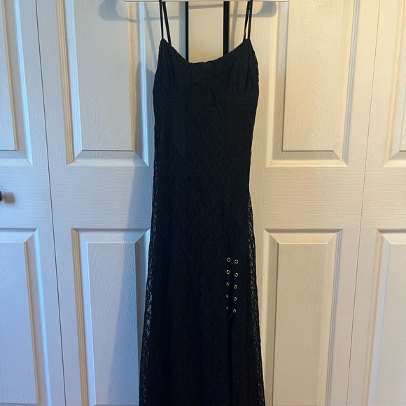 NWT Free People Cherie Lace Underwire Black Midi Dress - Picture 5 of 11